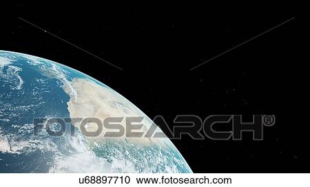 Stock Image - Illustration of the Earth from space.. Fotosearch