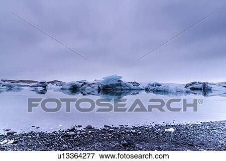Stock Photo - Jokulsarlon icebergs, Iceland. Fotosearch