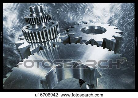 Stock Image - Large industrial gears and cogs.. Fotosearch