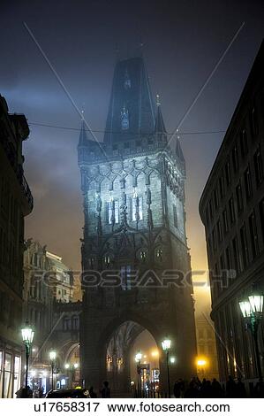 Stock Photo - Powder tower, Prague, Czech Republic. Fotosearch