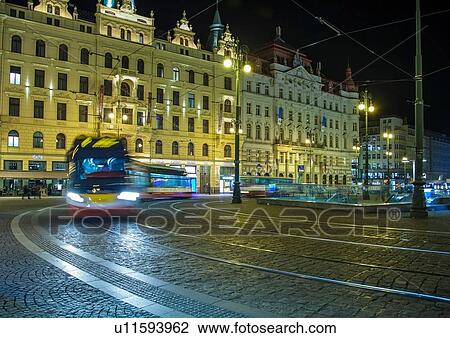 Stock Image - Republic Square, Prague, Czech Republic. Fotosearch