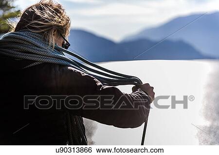 Stock Photograph - Rock climber on Malamute, Squamish, Canada. Fotosearch