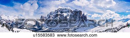Snow covered Dolomites, Wolkenstein, Trentino-Alto Adige (Sudtirol), Italy View Large Photo Image Stock Image - Snow covered Dolomites, Wolkenstein, Trentino-Alto Adige (Sudtirol), Italy. Fotosearch