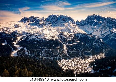 Stock Image - Snow covered nature reserve, Madonna di Campiglio, Trentino-Alto Adige, Italy. Fotosearch
