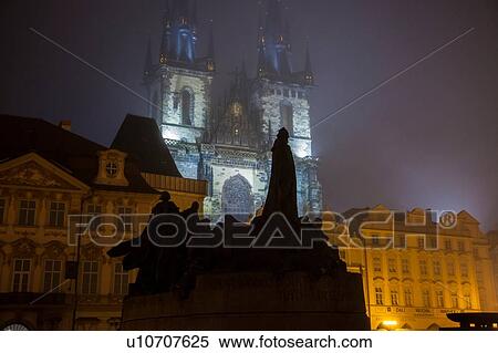 Statues in foreground, Church of Our Lady before Tn, Old Town Square, Prague, Czech Republic View Large Photo Image Stock Photography - Statues in foreground, Church of Our Lady before Tn, Old Town Square, Prague, Czech Republic. Fotosearch