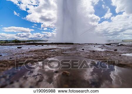 Strokkur geyser, Iceland View Large Photo Image Stock Photo - Strokkur geyser, Iceland. Fotosearch