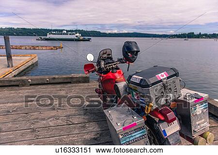 Touring motorcycle by Campbell River, Vancouver, Canada View Large Photo Image Stock Image - Touring motorcycle by Campbell River, Vancouver, Canada. Fotosearch