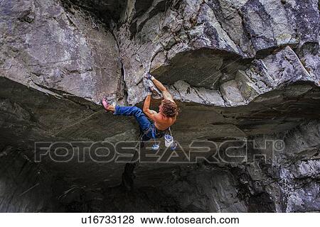 Trad climbing roof of My Little Pony route in Squamish, Canada View Large Photo Image Stock Photo - Trad climbing roof of My Little Pony route in Squamish, Canada. Fotosearch