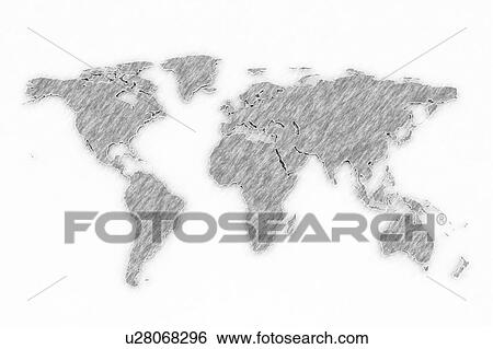 World map chalk dark grey isolated, illustration. View Large Photo Image Stock Photograph - World map chalk dark grey isolated, illustration.. Fotosearch