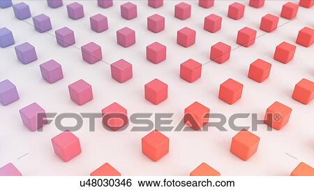 Stock Photograph - 3D cubes, illustration. Fotosearch