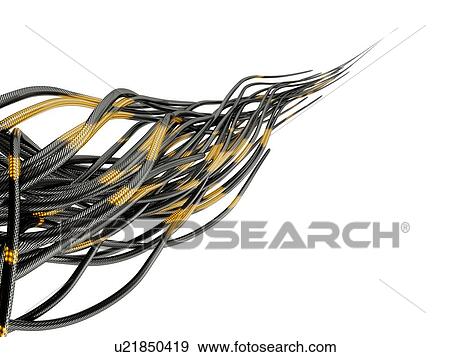 Abstract futuristic network cables isolated on white background. View Large Photo Image Stock Photo - Abstract futuristic network cables isolated on white background.. Fotosearch