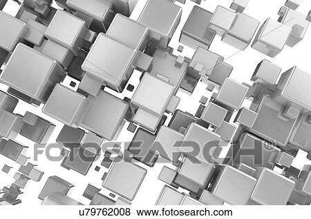 Abstract metallic cubes, illustration View Large Photo Image Stock Photo - Abstract metallic cubes, illustration. Fotosearch