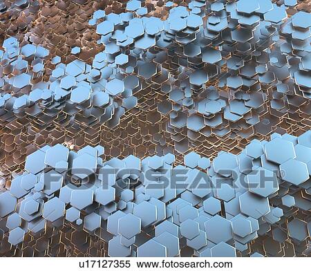 Stock Photography - Abstract polygonal honeycomb, illustration. Fotosearch