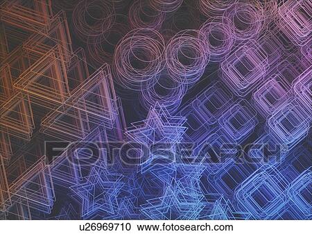 Stock Image - Abstract shapes, illustration. Fotosearch
