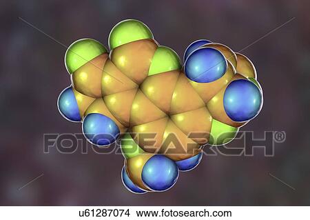 Aflatoxin B1, molecular model View Large Photo Image Picture - Aflatoxin B1, molecular model. Fotosearch