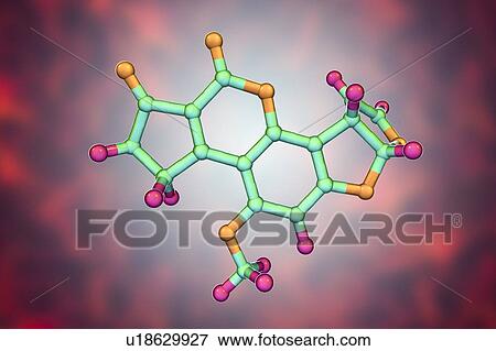 Aflatoxin B1, molecular model View Large Photo Image Stock Photo - Aflatoxin B1, molecular model. Fotosearch