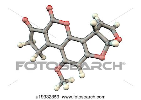 Aflatoxin B1, molecular model View Large Photo Image Stock Photo - Aflatoxin B1, molecular model. Fotosearch