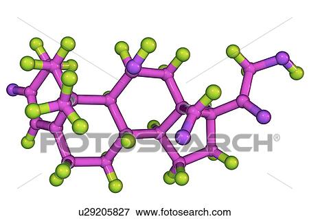 Stock Photo - Aldosterone hormone, molecular model. Fotosearch