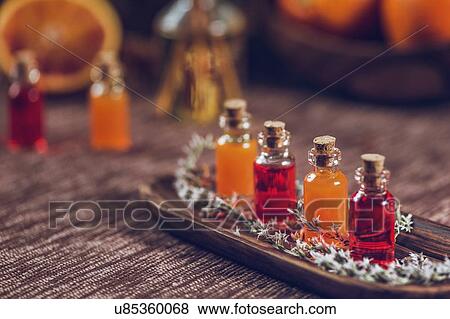 Stock Photo - Aromatherapy oils. Fotosearch