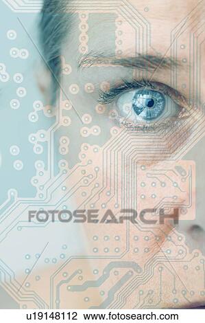 Stock Image - Artificial intelligence and cybernetics, conceptual image.. Fotosearch