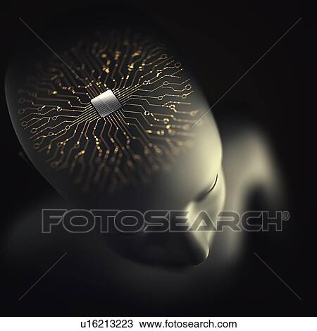 Stock Image - Artificial intelligence concept, illustration. Fotosearch