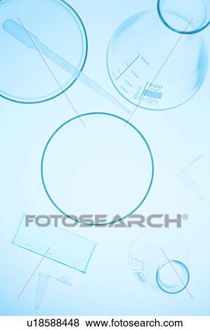 Stock Photo - Assortment of laboratory glassware.. Fotosearch