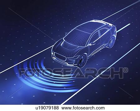 Autonomous driving, conceptual illustration. View Large Photo Image Stock Photo - Autonomous driving, conceptual illustration.. Fotosearch
