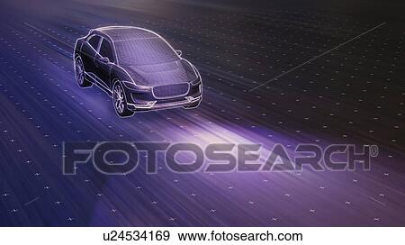 Stock Photo - Autonomous driving, conceptual illustration.. Fotosearch