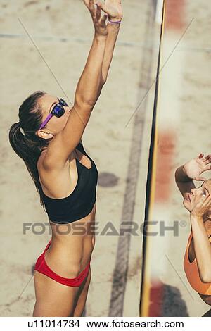 Picture - Beach volleyball. Fotosearch