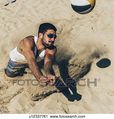 Beach volleyball player View Large Photo Image Stock Image - Beach volleyball player. Fotosearch