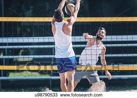 Beach volleyball player View Large Photo Image Stock Image - Beach volleyball player. Fotosearch