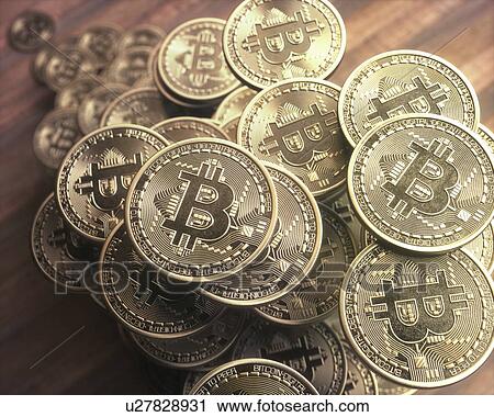 Bitcoins, illustration View Large Photo Image Stock Image - Bitcoins, illustration. Fotosearch