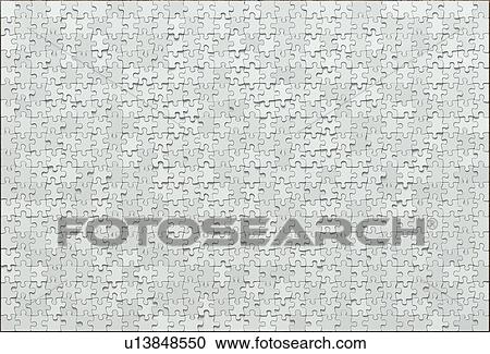 Stock Image - Blank jigsaw puzzle, illustration. Fotosearch