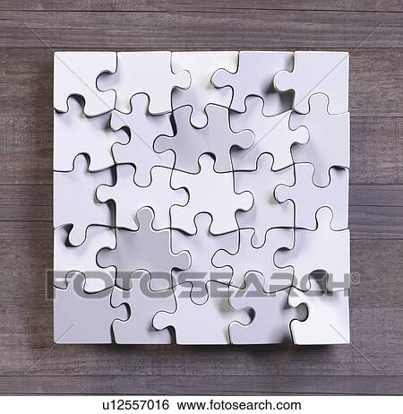 Stock Photograph - Blank jigsaw puzzle, illustration. Fotosearch