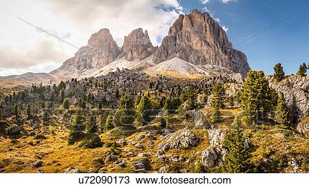 Stock Image - Bouldering location, Citt dei Sassi or Steinerne Stadt, Dolomites. Fotosearch