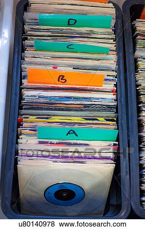 Box of records separated with coloured dividers View Large Photo Image Stock Photo - Box of records separated with coloured dividers. Fotosearch