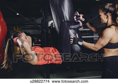 Boxercise class View Large Photo Image Picture - Boxercise class. Fotosearch