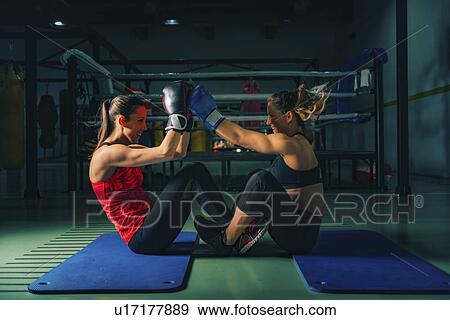 Boxercise class View Large Photo Image Stock Photo - Boxercise class. Fotosearch