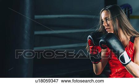 Stock Photo - Boxing training. Fotosearch