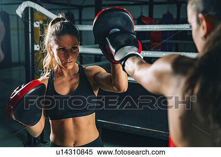 Stock Photography - Boxing training. Fotosearch