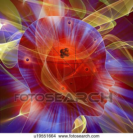 Brain atoms, illustration View Large Photo Image Picture - Brain atoms, illustration. Fotosearch