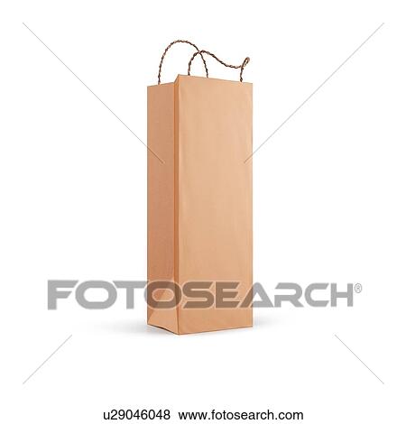 Brown paper bag for wine isolated on white background. View Large Photo Image Stock Photo - Brown paper bag for wine isolated on white background.. Fotosearch
