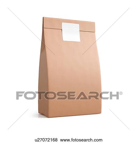 Brown paper pouch bag isolated on white background. View Large Photo Image Stock Photo - Brown paper pouch bag isolated on white background.. Fotosearch