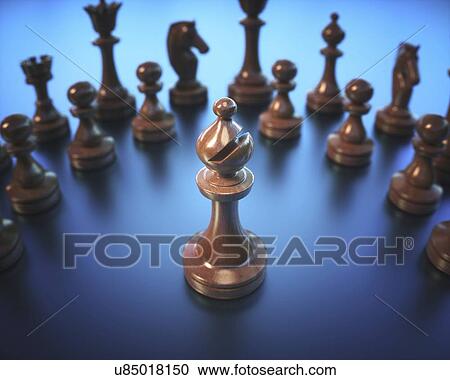 Stock Image - Chess bishop, illustration. Fotosearch