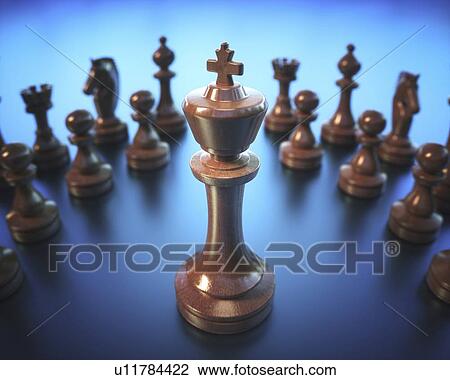 Stock Image - Chess king, illustration. Fotosearch