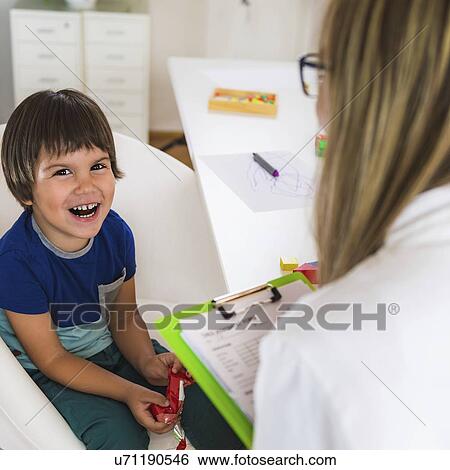 Stock Photograph - Child psychology session. Fotosearch
