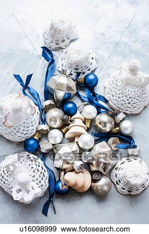 Stock Photo - Christmas baubles and ornaments. Fotosearch