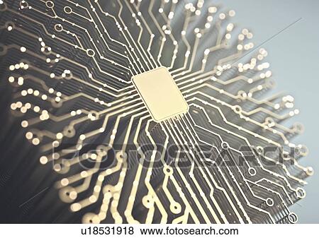 Circuit board brain, illustration View Large Photo Image Stock Photo - Circuit board brain, illustration. Fotosearch