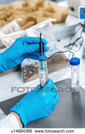 Close up hands of a scientist in the laboratory measuring pH of the soil sample by electronic pH meter. View Large Photo Image Stock Photograph - Close up hands of a scientist in the laboratory measuring pH of the soil sample by electronic pH meter.. Fotosearch