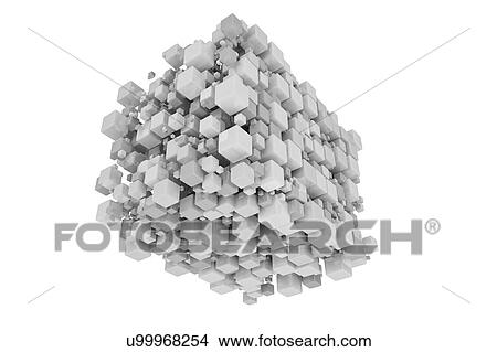 Cluster of cubes, illustration View Large Photo Image Picture - Cluster of cubes, illustration. Fotosearch